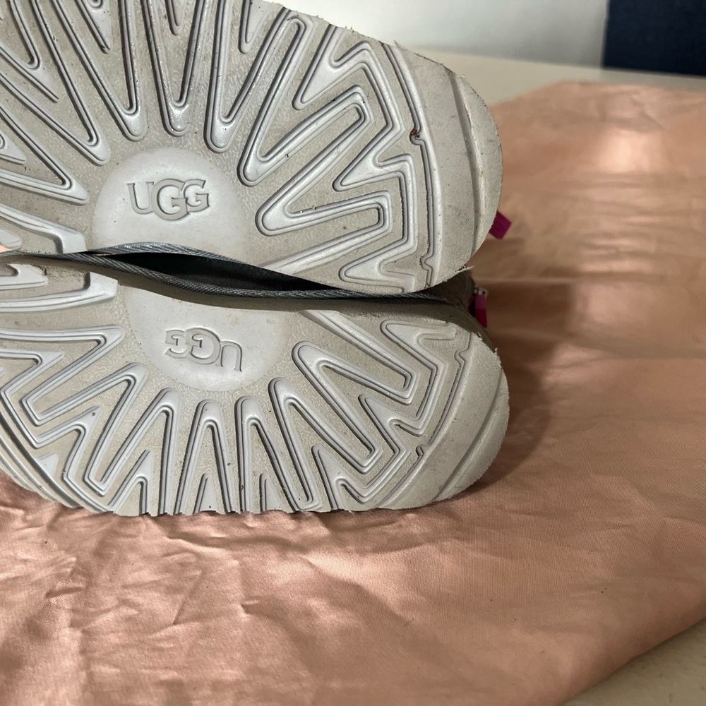 UGG Boots in Gray with Pink Zippers - Picture 4 of 7